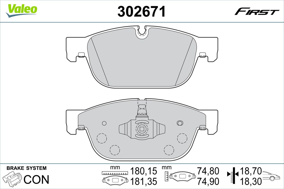 Set placute frana,frana disc 302671 VALEO